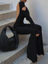 Women's Black Stretchy Bodycon Jumpsuit STYLE SOURCE