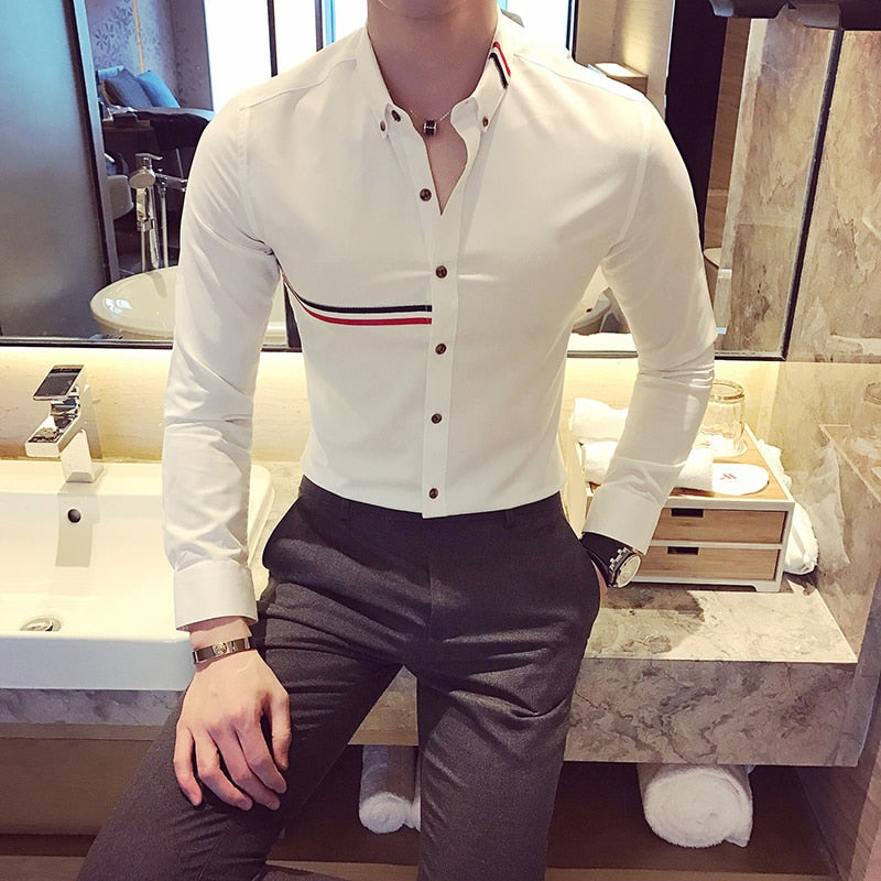 2022 Brand Clothing Male Spring Long Sleeve Shirts STYLE SOURCE