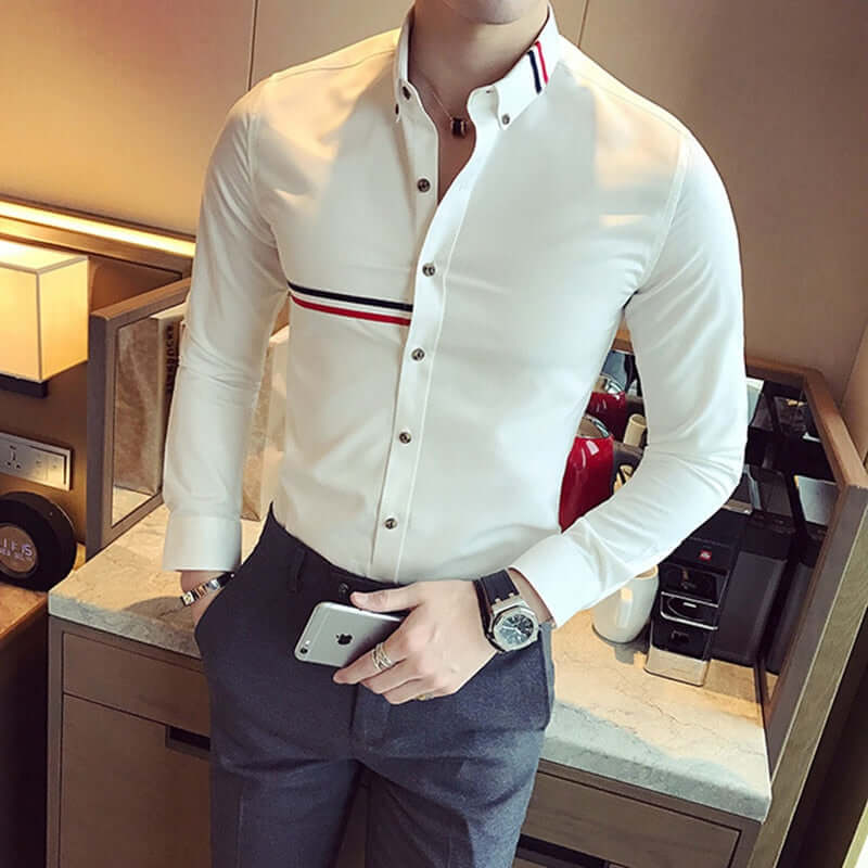 2022 Brand Clothing Male Spring Long Sleeve Shirts STYLE SOURCE