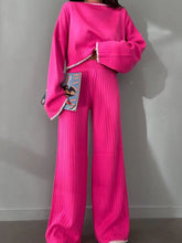 Knit Two Piece Crop Sweater Set For Women STYLE SOURCE