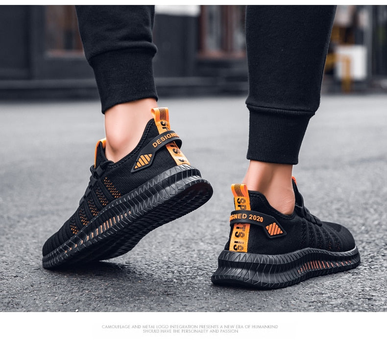 Men Lace-up Mesh Walking Sneakers Casual Lightweight Comfortable Shoes STYLE SOURCE