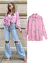 2022 Spring Women Satin Long Sleeve Blouse STYLE SOURCE