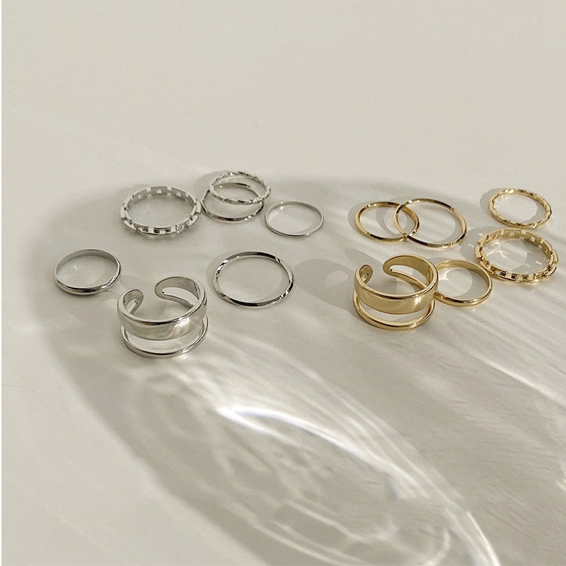 LATS 7pcs Fashion Jewelry Rings Set STYLE SOURCE