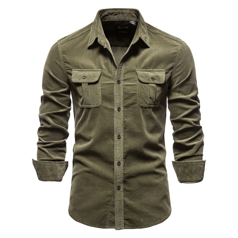 2021 New Single Breasted 100% Cotton Men's Shirt STYLE SOURCE