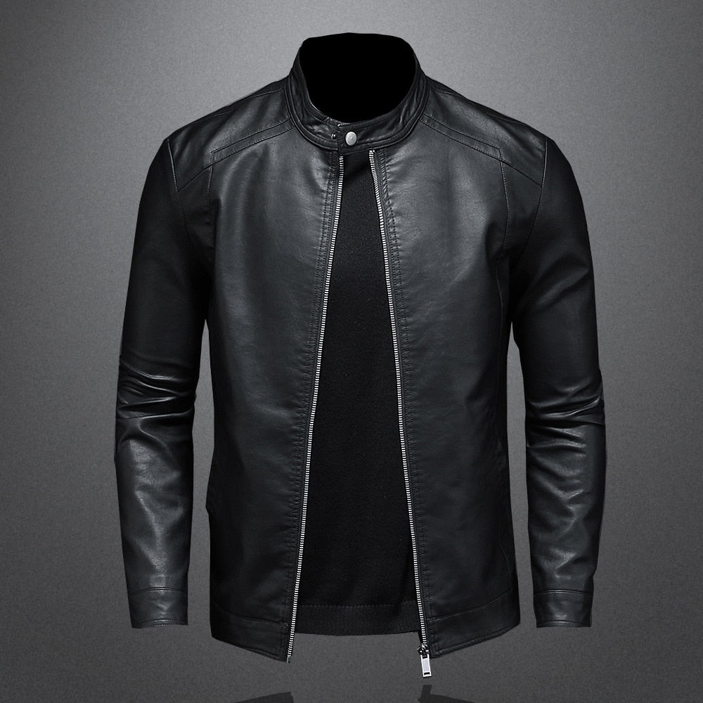 Spring Autumn Leather Jacket Mens STYLE SOURCE