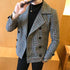 Men High Quality Leisure plaid Woolen cloth STYLE SOURCE