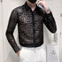 Transparent Lace Shirt Men Clothing STYLE SOURCE