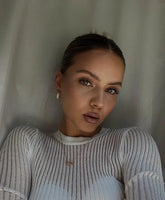 White Elegant Striped See Through Tops Long Sleeve T-Shirts STYLE SOURCE