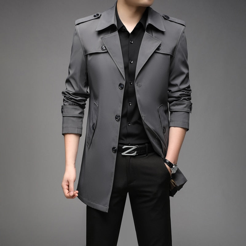 New Spring Men Trench Fashion England Style STYLE SOURCE