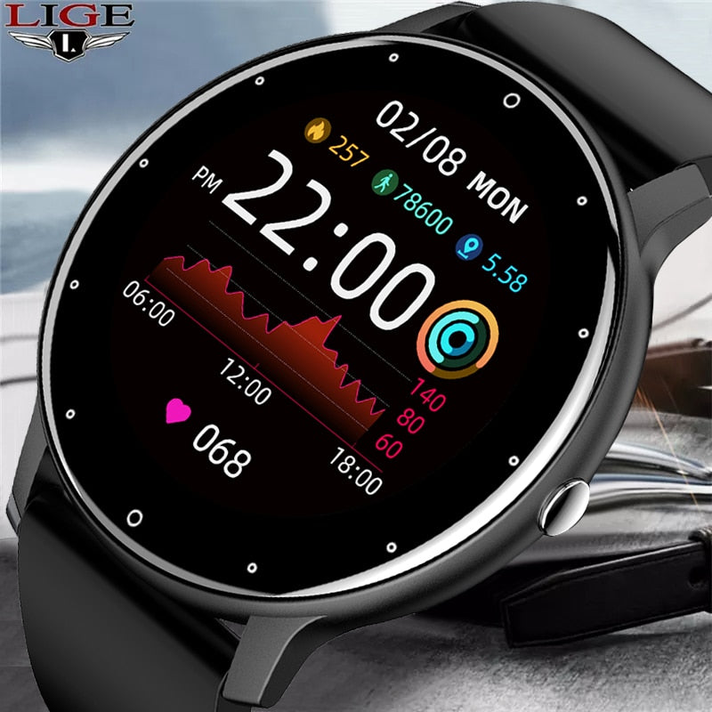 LIGE 2022 New Smart Touch Screen Watch For Men STYLE SOURCE