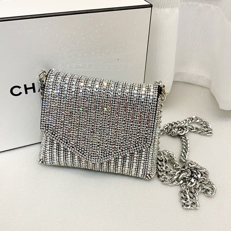 Female Bling Chain Crossbody Bag STYLE SOURCE