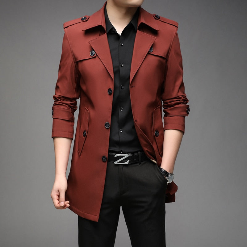 New Spring Men Trench Fashion England Style STYLE SOURCE