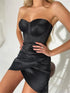 2023 Y2K Satin Off Shoulder Corset Cropped Top For Women STYLE SOURCE