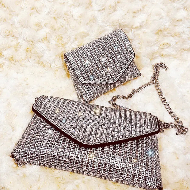 Female Bling Chain Crossbody Bag STYLE SOURCE