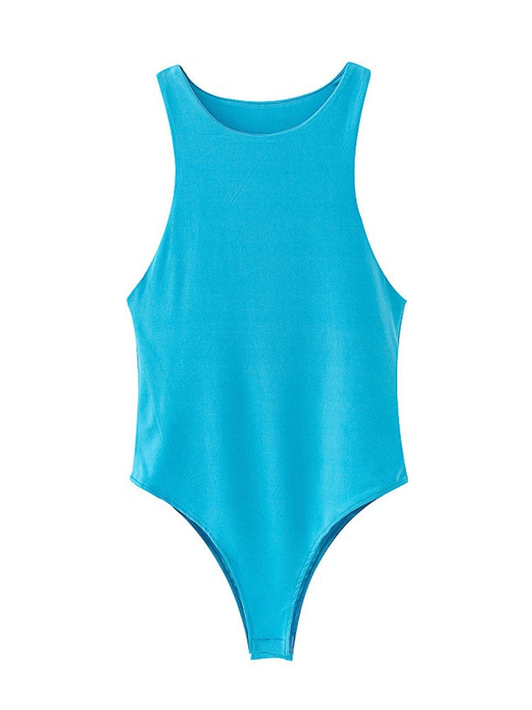 Summer solid sexy Bodycon women's bodysuits STYLE SOURCE