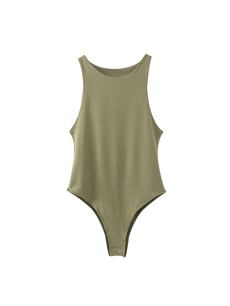 Summer solid sexy Bodycon women's bodysuits STYLE SOURCE