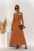Strapless Tie Waist Tiered Maxi Dress STYLE SOURCE
