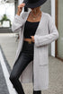 Dropped Shoulder Long Sleeve Cardigan with Pocket STYLE SOURCE