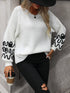 Contrast Drop Shoulder Round Neck Sweater STYLE SOURCE