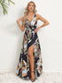 Slit Tied Printed Surplice Dress STYLE SOURCE