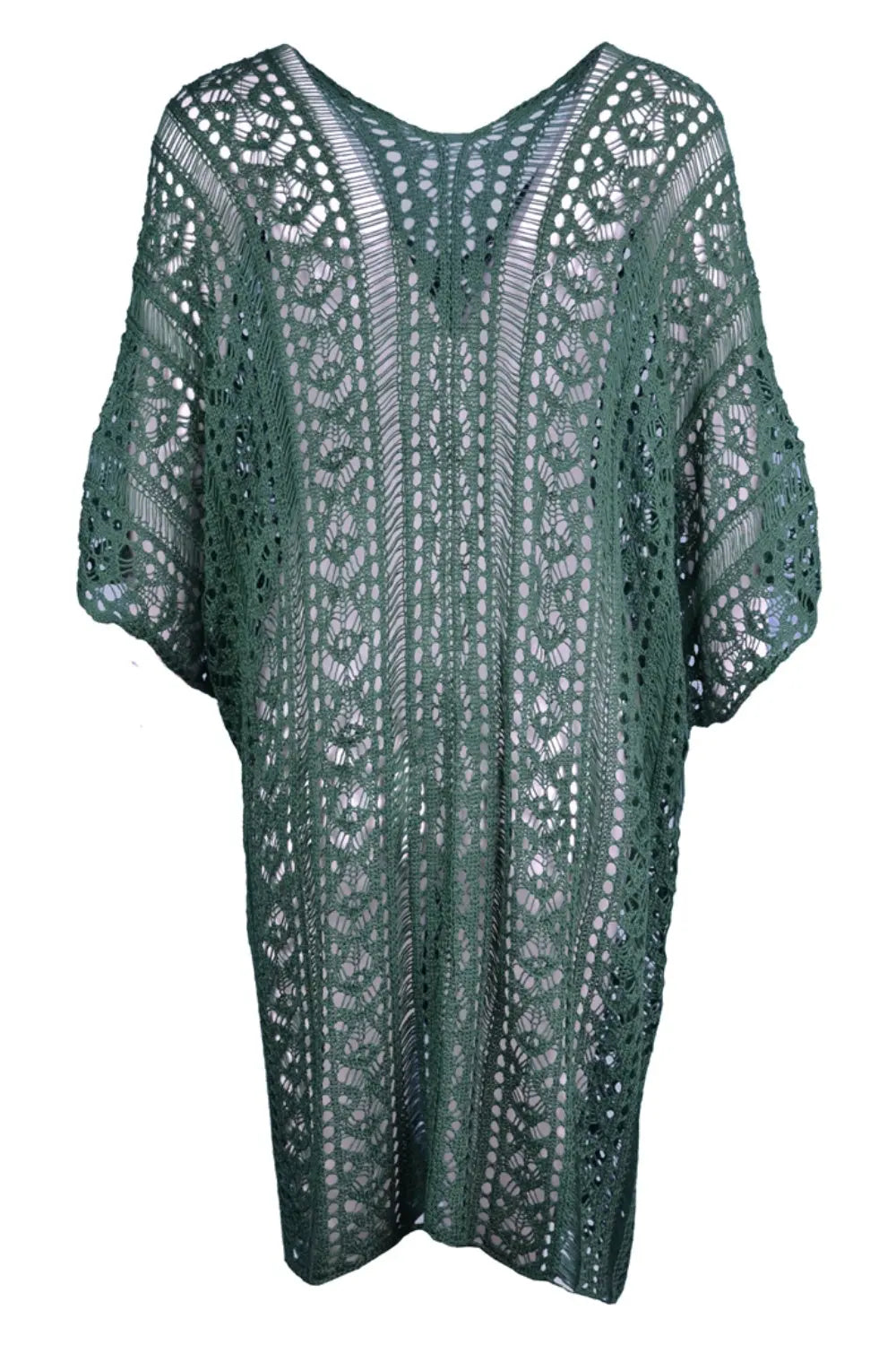 Cutout V-Neck Cover-Up with Tassel STYLE SOURCE