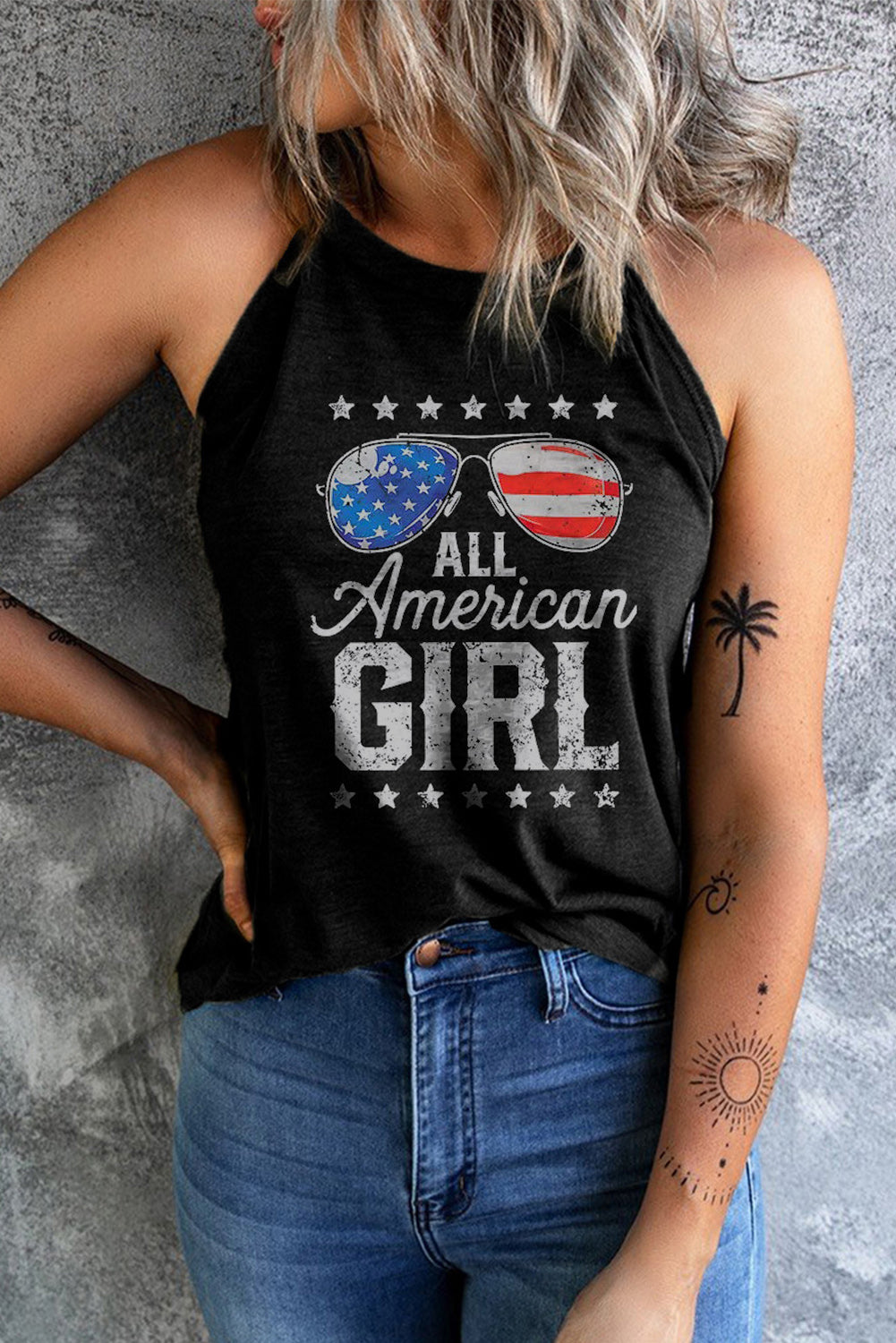 ALL AMERICAN GIRL Graphic Tank STYLE SOURCE