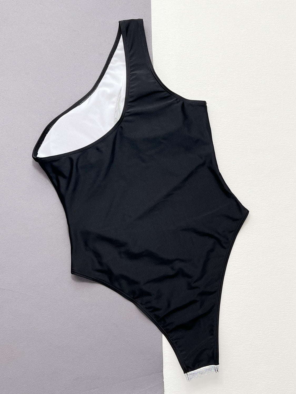 Contrast Panel One-Piece Swimsuit STYLE SOURCE