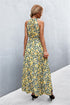 Printed Sleeveless Tie Waist Maxi Dress STYLE SOURCE