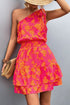 Floral Smocked Waist Tied One-Shoulder Dress STYLE SOURCE