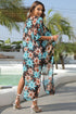 Floral Slit Half Sleeve Cover-Up STYLE SOURCE