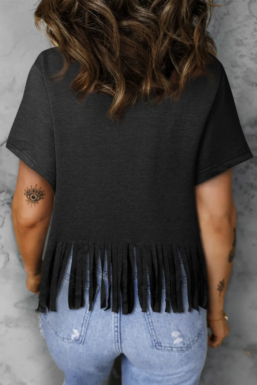 MUSIC CITY 1950 NASHVILLE Graphic Fringe Hem Tee STYLE SOURCE