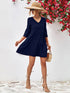 V-Neck Flare Sleeve Mini Dress STYLE SOURCE