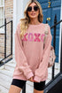 XOXO Round Neck Dropped Shoulder Sweatshirt STYLE SOURCE