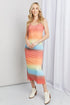 Zenana Gradient Sleeveless Slit Midi Dress STYLE SOURCE