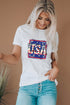 USA Graphic Round Neck Tee Shirt STYLE SOURCE