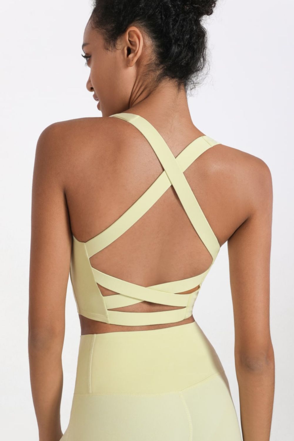 Crisscross Open Back Cropped Sports Cami STYLE SOURCE