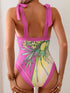 Printed V-Neck Tie Shoulder Swimwear and Skirt Set STYLE SOURCE