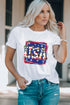 USA Graphic Round Neck Tee Shirt STYLE SOURCE