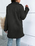 Contrast Button Up Lapel Collar Long Sleeve Coat STYLE SOURCE