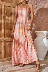 Tie-Dye Spaghetti Strap Maxi Dress STYLE SOURCE