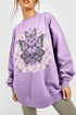 Simply Love Simply Love Full Size Skull Butterfly Graphic Sweatshirt STYLE SOURCE