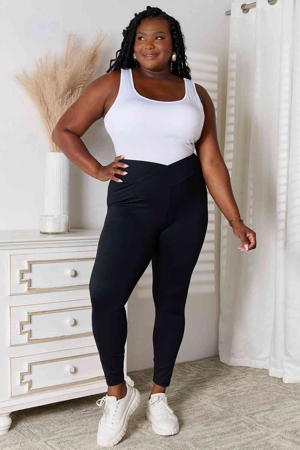 Basic Bae V-Waistband Sports Leggings STYLE SOURCE