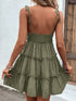 Frill Spaghetti Strap Tiered Dress STYLE SOURCE