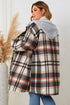 Plus Size Plaid Drop Shoulder Hooded Coat STYLE SOURCE