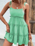 Frill Spaghetti Strap Tiered Dress STYLE SOURCE