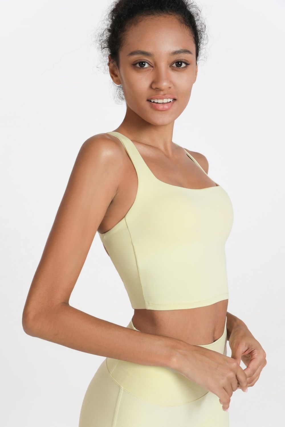 Crisscross Open Back Cropped Sports Cami STYLE SOURCE