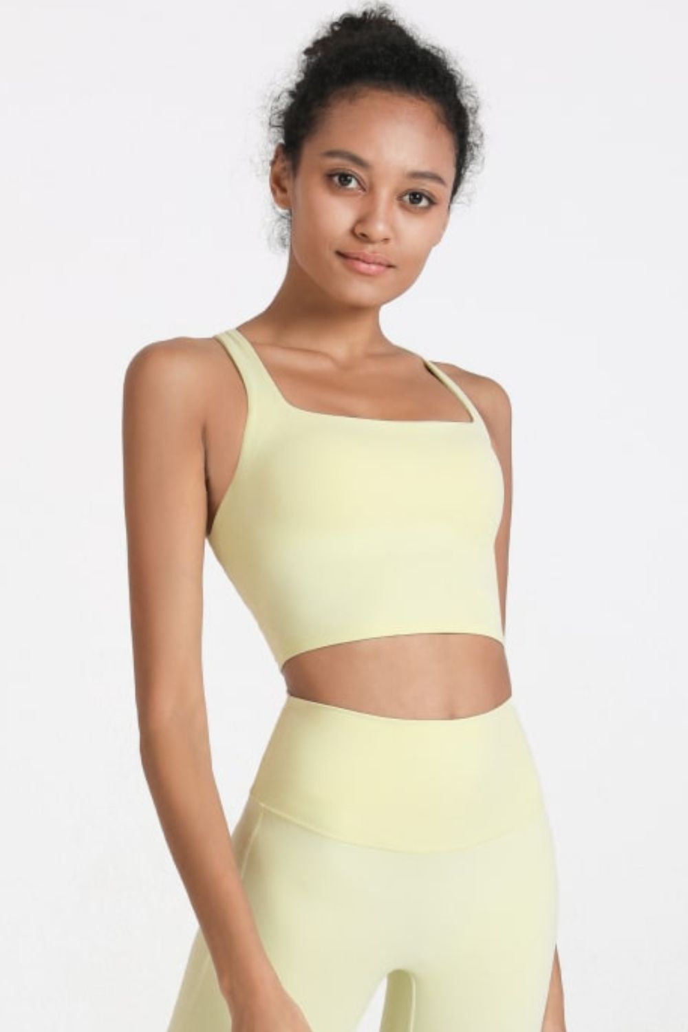 Crisscross Open Back Cropped Sports Cami STYLE SOURCE