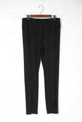 High Waist Ribbed Slit Leggings STYLE SOURCE