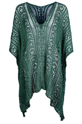 Cutout V-Neck Cover-Up with Tassel STYLE SOURCE