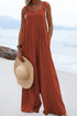 Sleeveless Wide Leg Jumpsuit with Pockets STYLE SOURCE